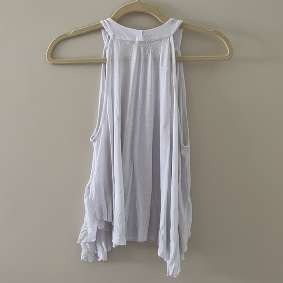 UO High Neck Sleeveless White Trapeze Top - M - Picture 4 of 4